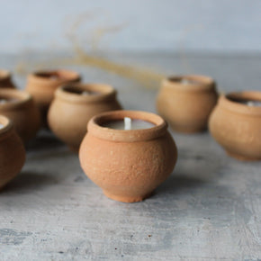 Terracotta Beeswax Tea Candles - Tribe Castlemaine