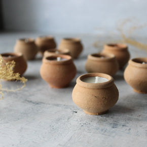 Terracotta Beeswax Tea Candles - Tribe Castlemaine