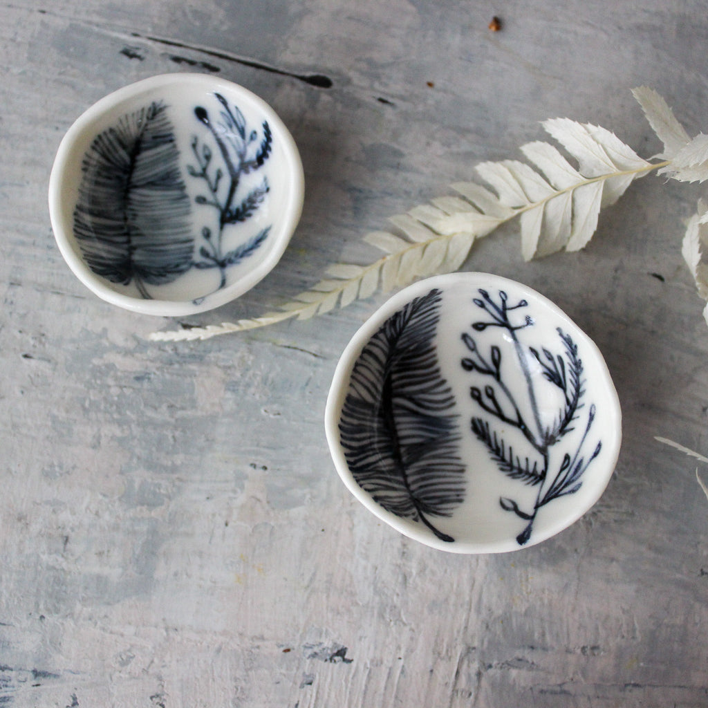 Tiny Feather Trinket Dishes - Tribe Castlemaine