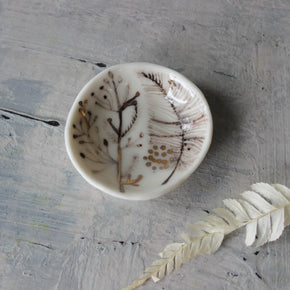 Tiny Sepia Feather Twig Trinket Dish - Tribe Castlemaine