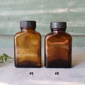 Vintage Amber Glass Bottles - Tribe Castlemaine