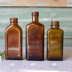 Vintage Amber Glass Bottles - Tribe Castlemaine