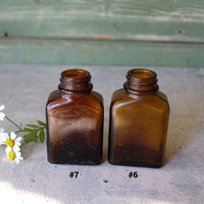 Vintage Amber Glass Bottles - Tribe Castlemaine