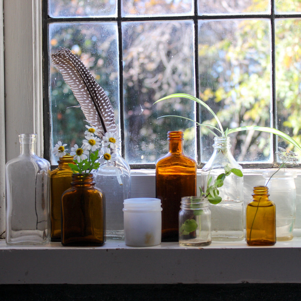 Vintage Amber Glass Bottles - Tribe Castlemaine