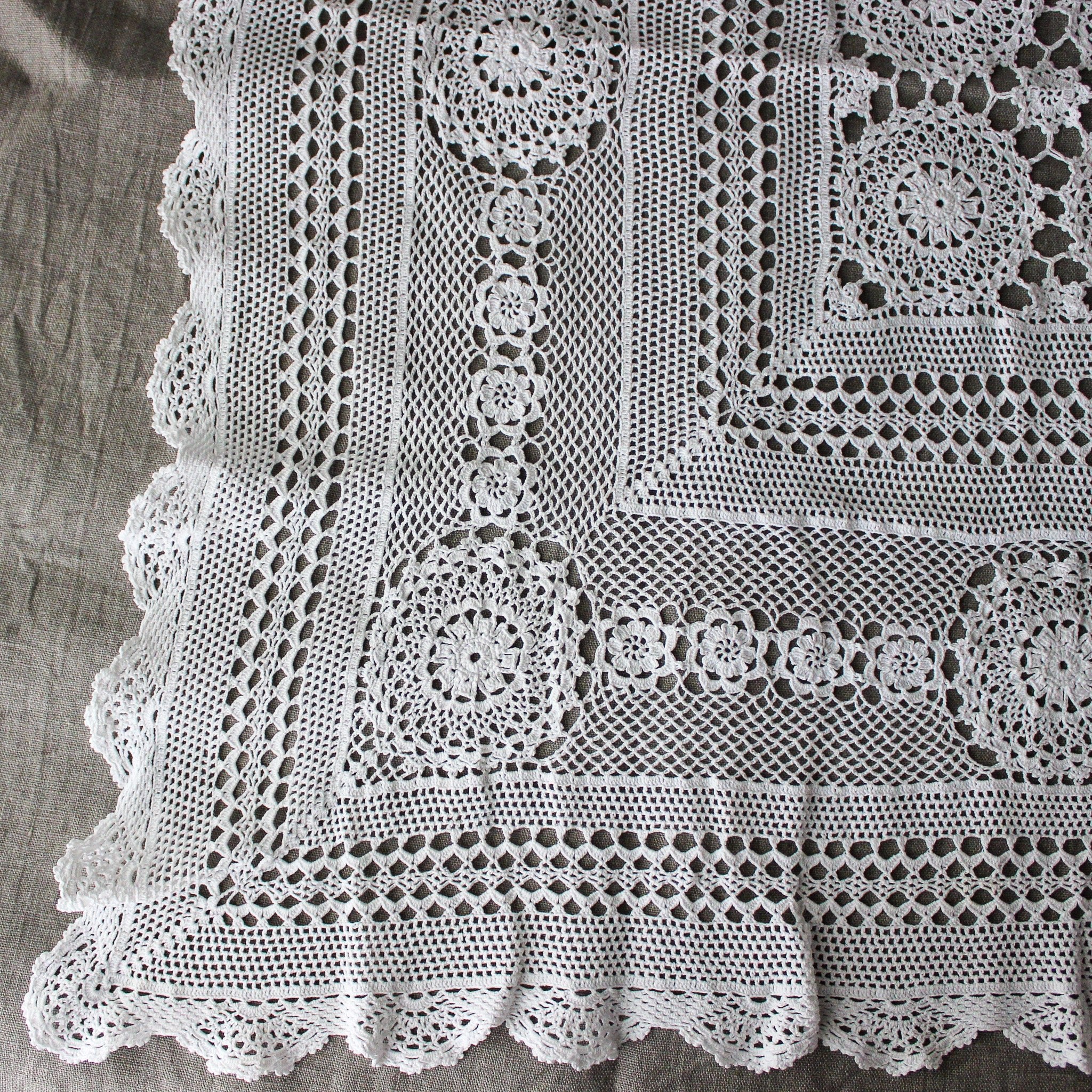 Vintage Crochet Lace Tablecloths - Tribe Castlemaine