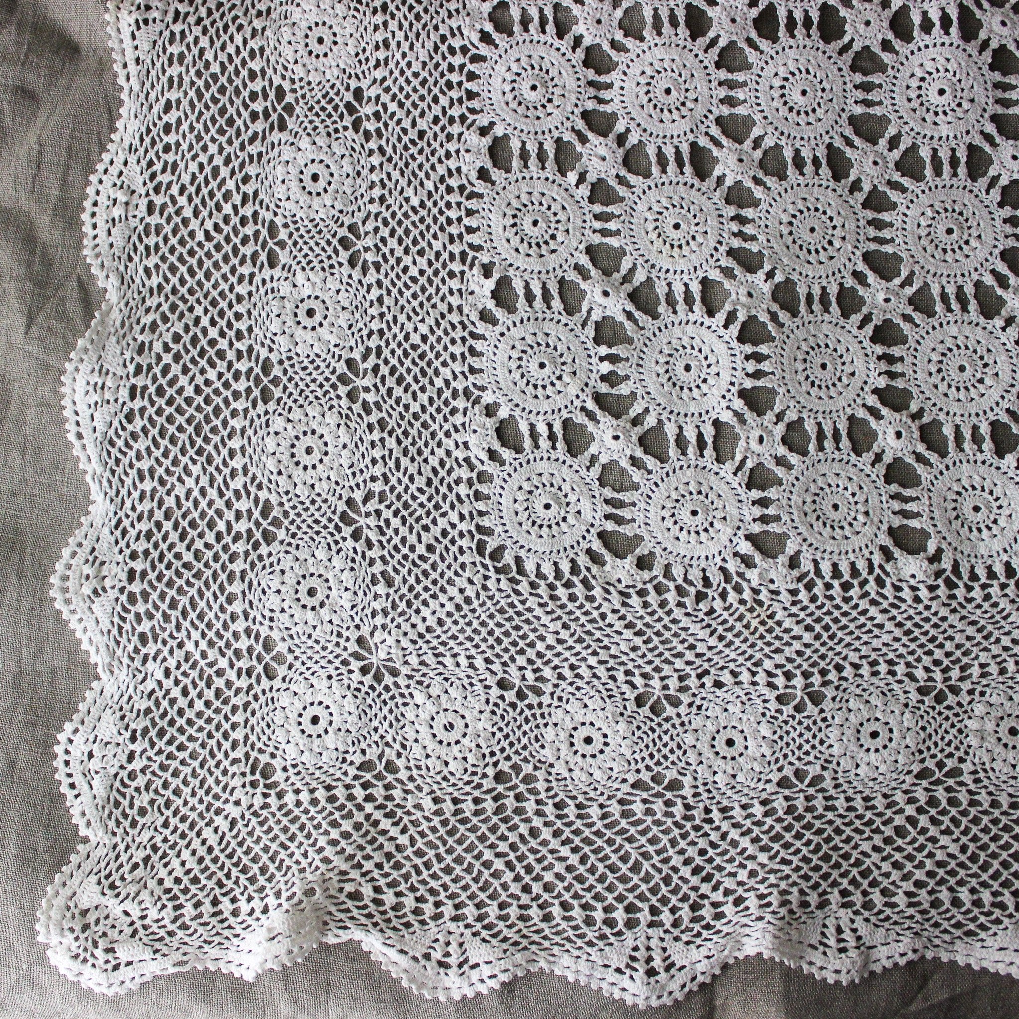 Vintage Crochet Lace Tablecloths - Tribe Castlemaine