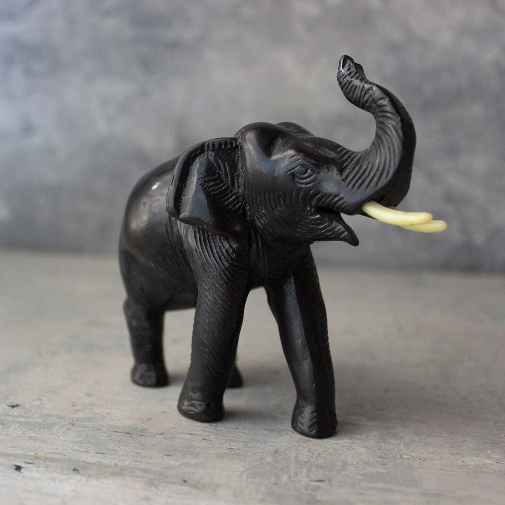 Vintage Ebony Elephant Ornament - Tribe Castlemaine