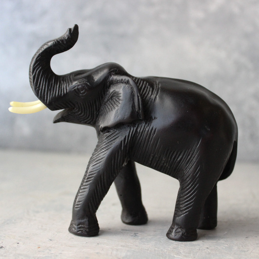 Vintage Ebony Elephant Ornament - Tribe Castlemaine
