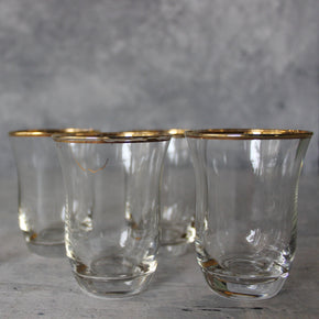 Vintage Gold Rim Shot Glass Set - Tribe Castlemaine