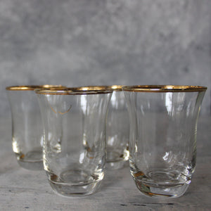 Vintage Gold Rim Shot Glass Set - Tribe Castlemaine