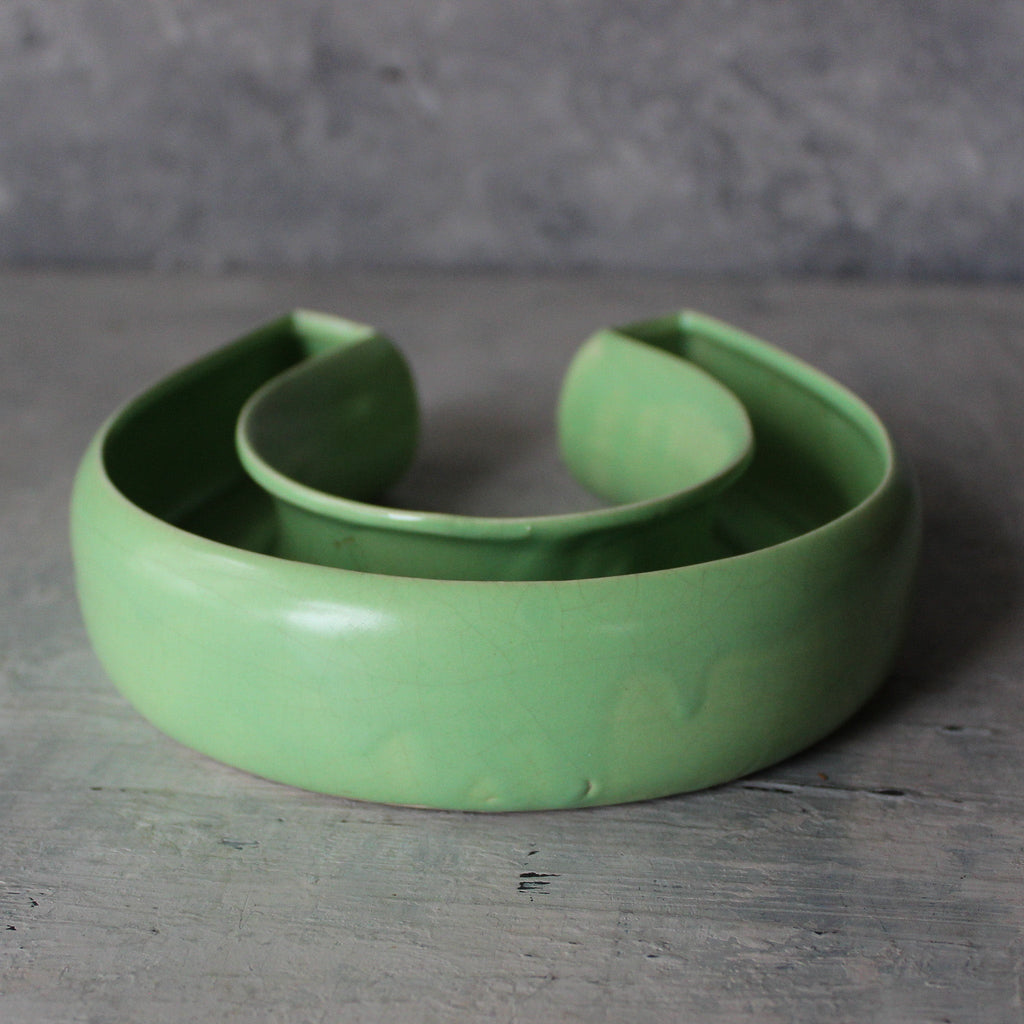Vintage Japanese Horseshoe Trough Vase - Tribe Castlemaine