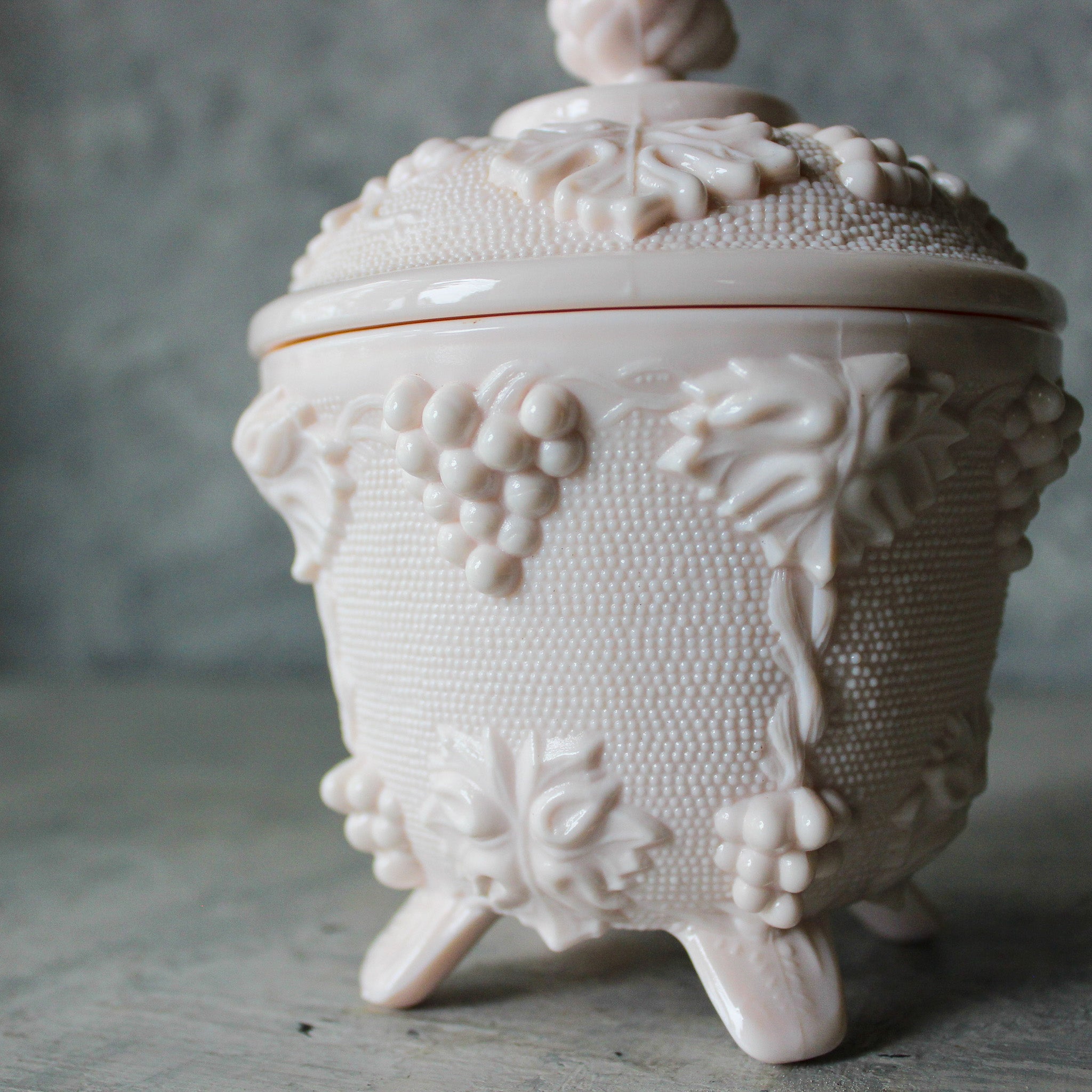Vintage Milk Glass Candy Jar - Tribe Castlemaine