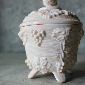 Vintage Milk Glass Candy Jar - Tribe Castlemaine