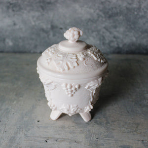 Vintage Milk Glass Candy Jar - Tribe Castlemaine
