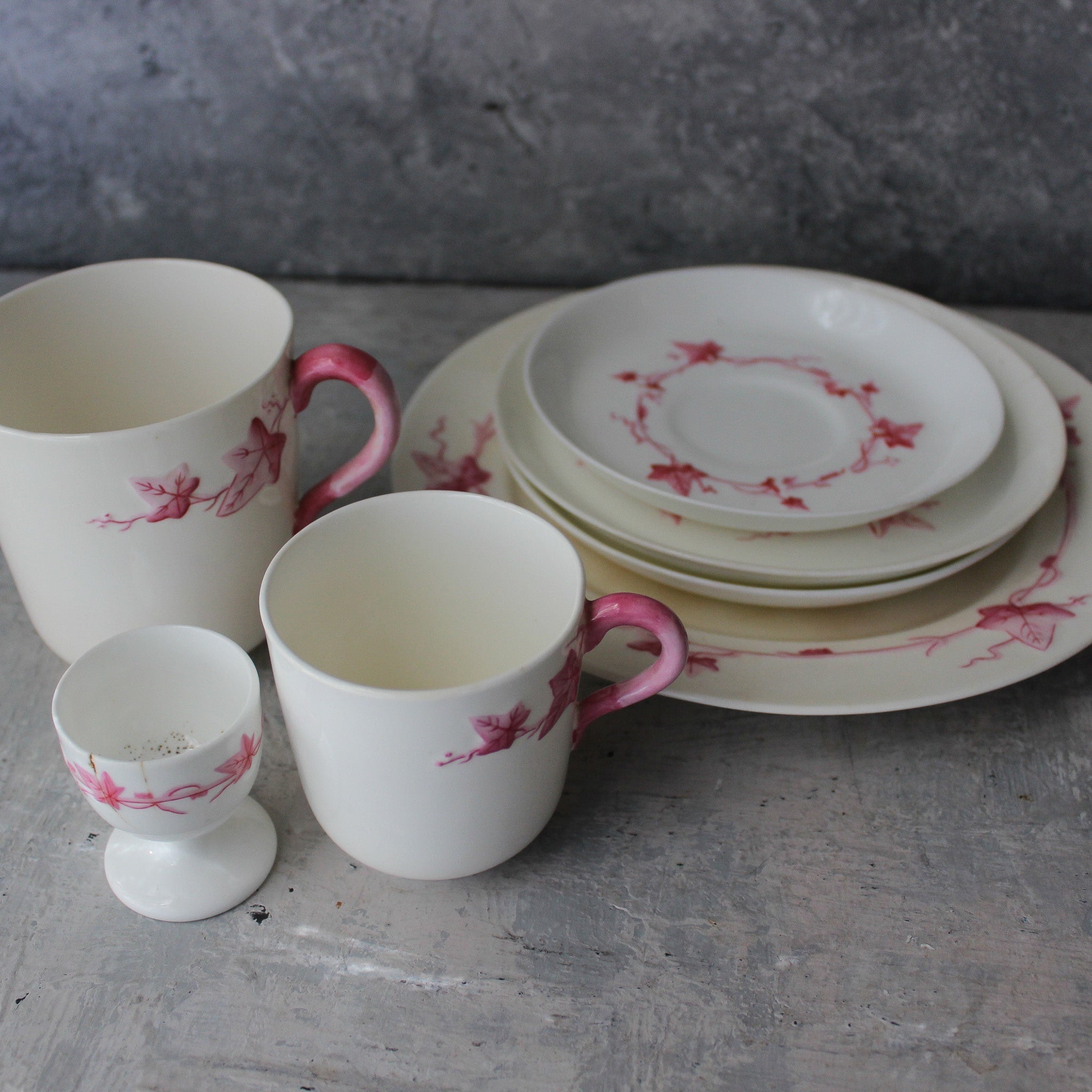 Vintage Minton Pink Ivy Bone China Set - Tribe Castlemaine