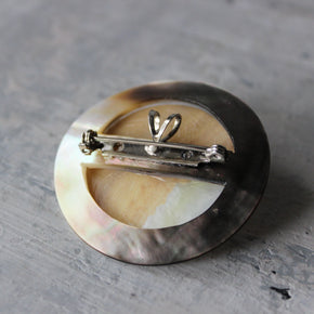 Vintage Mother of Pearl Button Brooch - Tribe Castlemaine