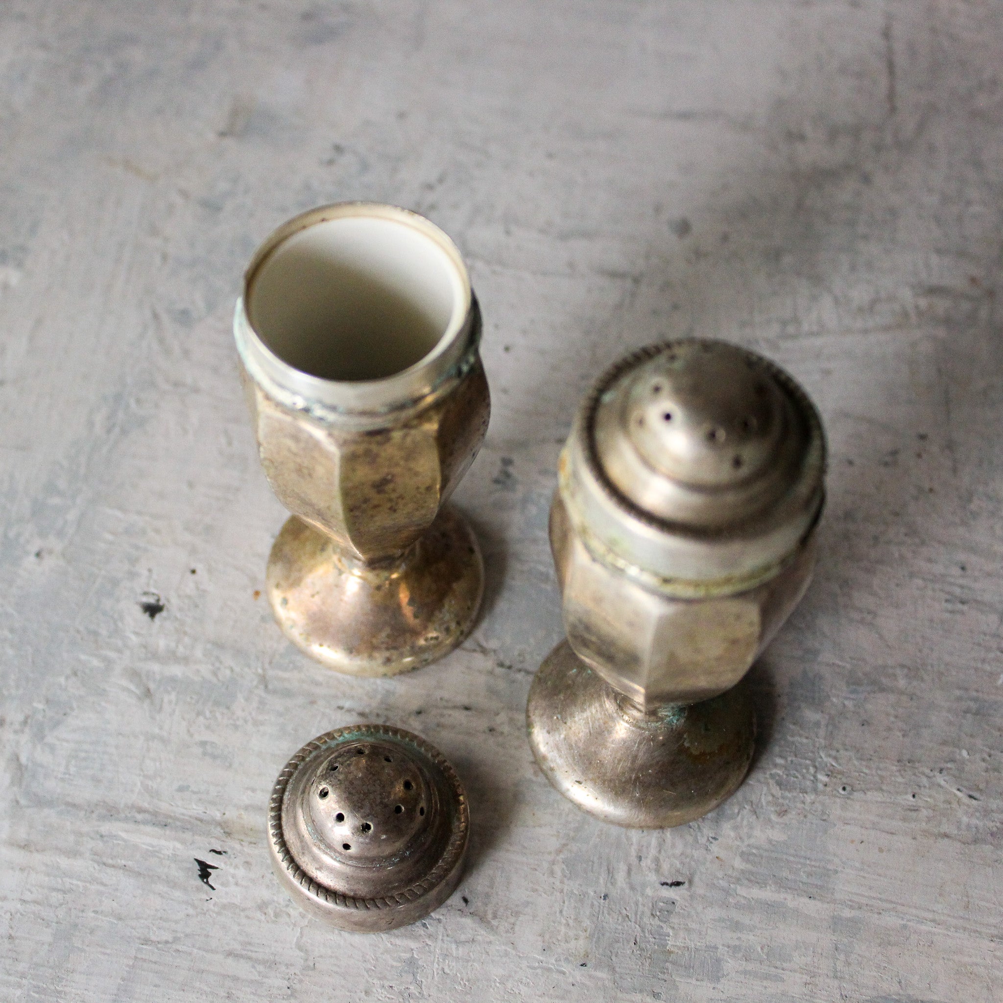 Vintage Perfection Silver Salt & Pepper Shakers - Tribe Castlemaine