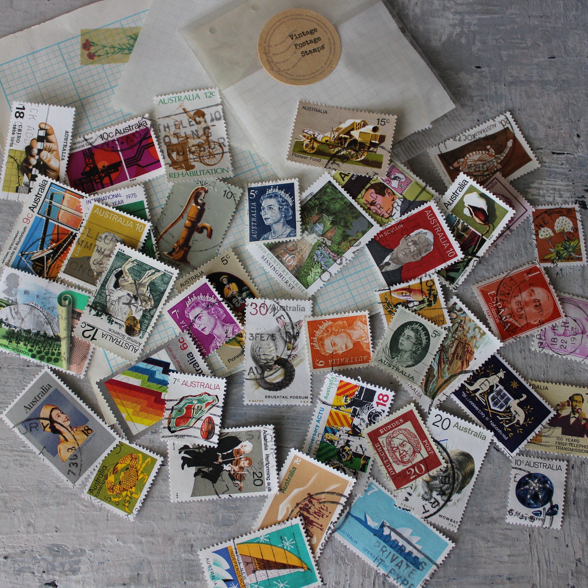 Vintage Postage Stamps - Tribe Castlemaine