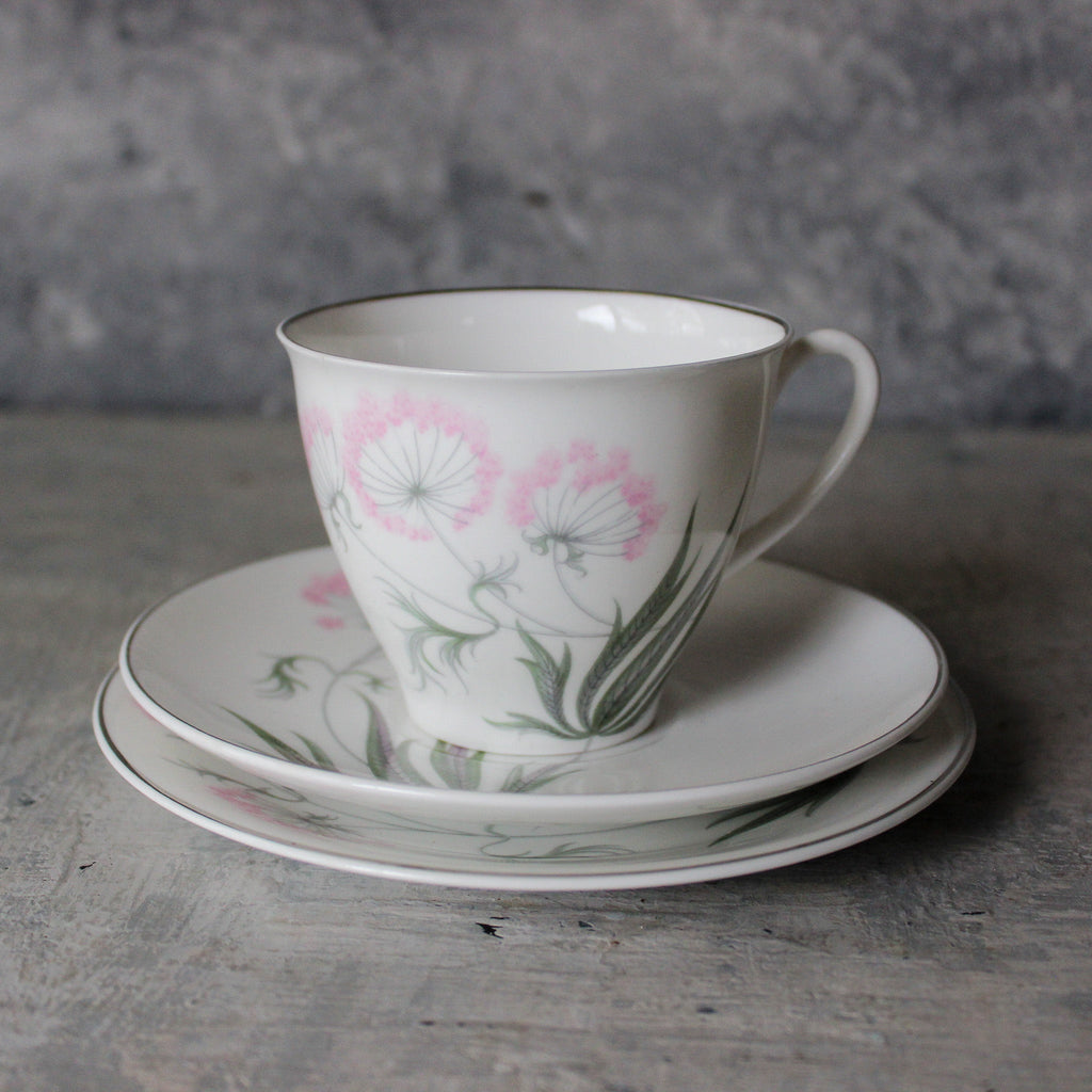 Vintage Shelley 'Pastoral' Tea Cup Trio - Tribe Castlemaine