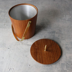 Vintage Teak and Brass Ice Bucket - Tribe Castlemaine