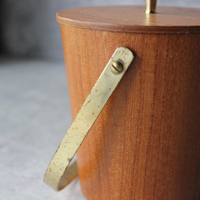 Vintage Teak and Brass Ice Bucket - Tribe Castlemaine