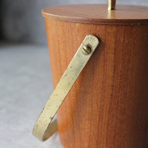 Vintage Teak and Brass Ice Bucket - Tribe Castlemaine