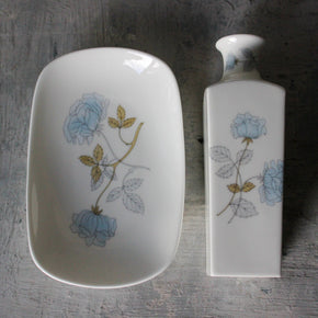 Vintage Wedgwood 'Ice Rose' Vase & Dish - Tribe Castlemaine