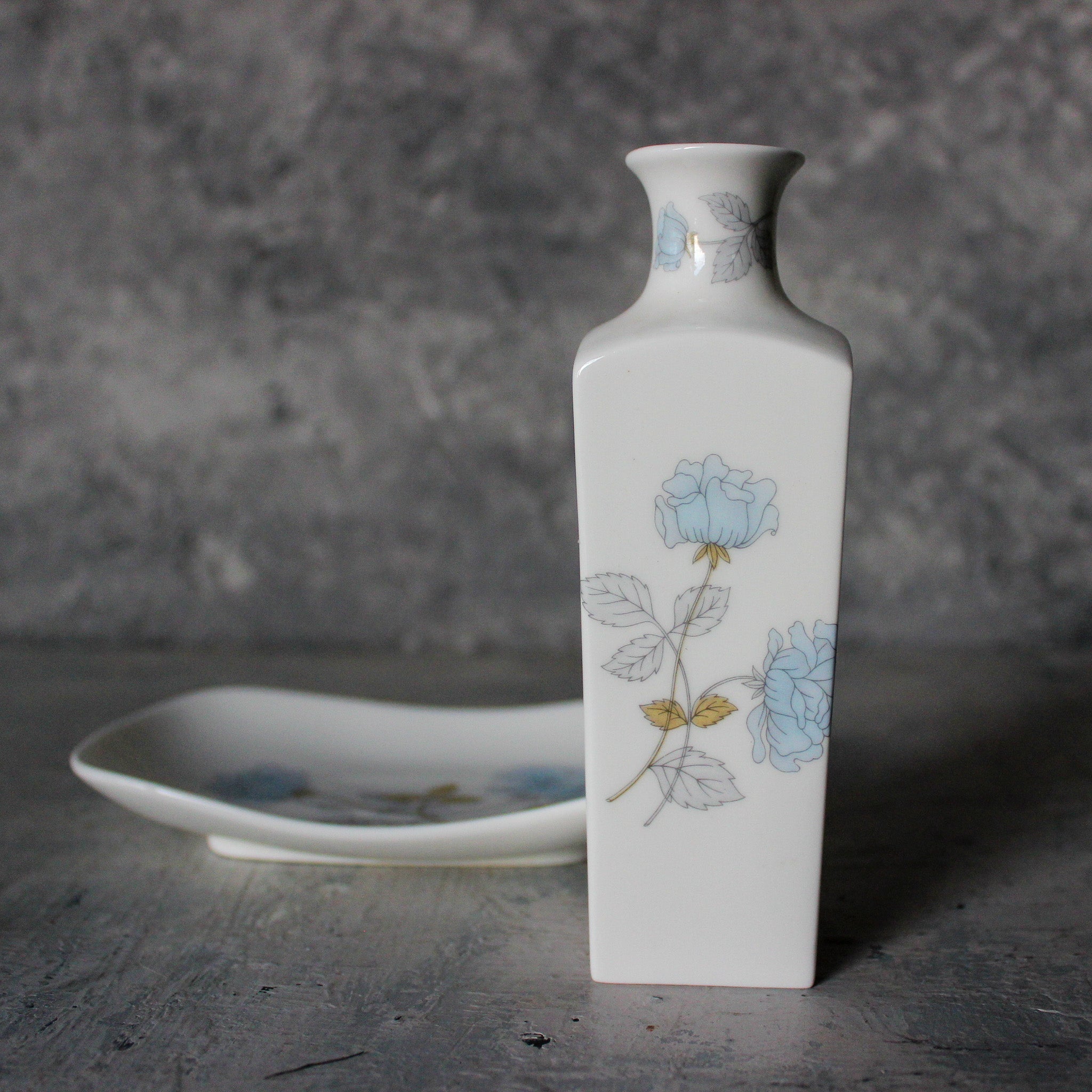 Vintage Wedgwood 'Ice Rose' Vase & Dish - Tribe Castlemaine