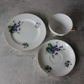 Vintage Westminster Violets Tea Cup Trio - Tribe Castlemaine