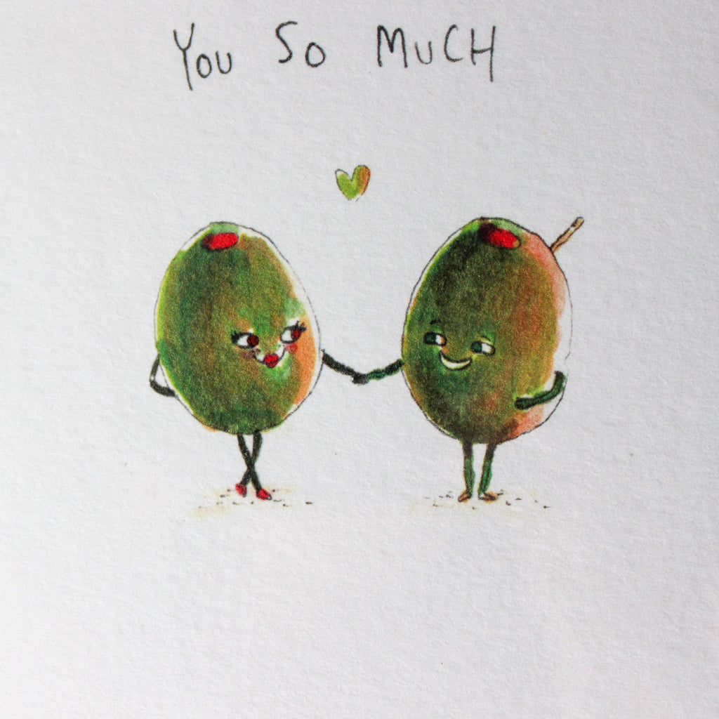 Well Drawn Olive Love Card - Tribe Castlemaine