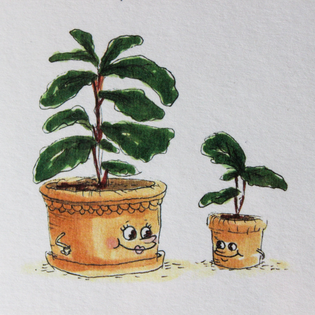 Well Drawn Pot Plant Mother's Day Card - Tribe Castlemaine