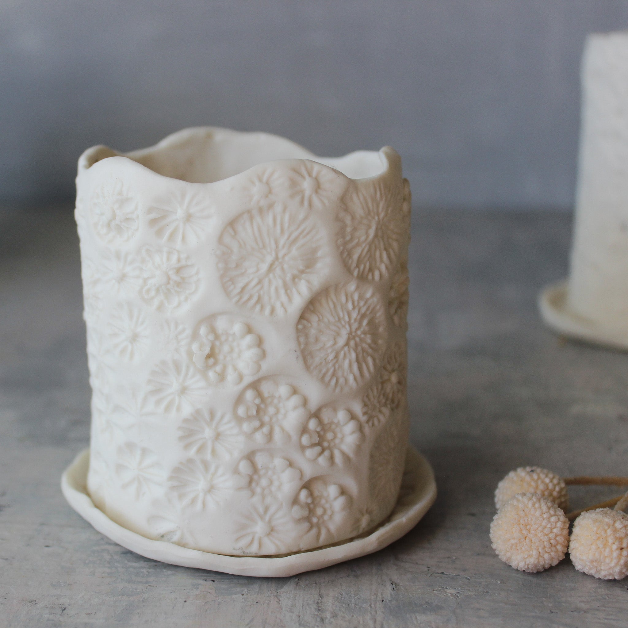 White Porcelain Candle Holders - Tribe Castlemaine