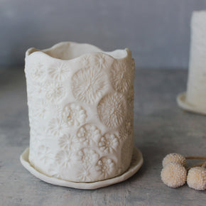 White Porcelain Candle Holders - Tribe Castlemaine