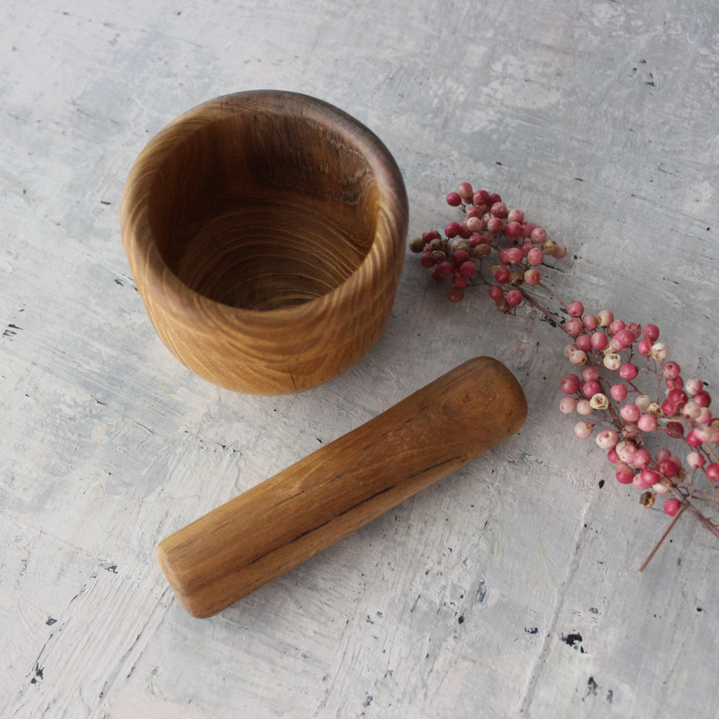 Wooden Mortar and Pestle - Tribe Castlemaine