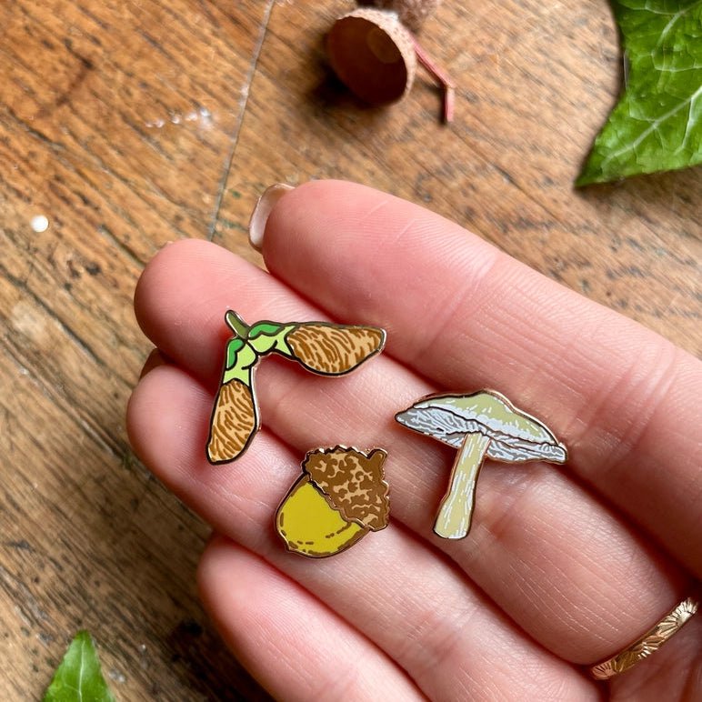 Woodland Seed Enamel Pin Badge Set - Tribe Castlemaine