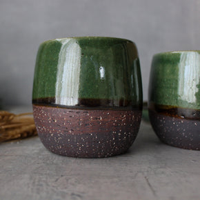 Green Ceramic Hug Mugs