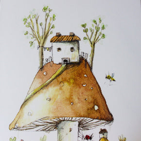 Anna Pignataro Card 'Toadstool House' - Tribe Castlemaine