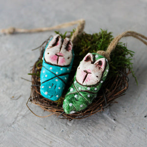 Baby Bunny Figurine Ornaments - Tribe Castlemaine