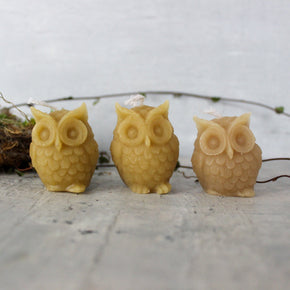 Baby Owl Beeswax Candles - Tribe Castlemaine