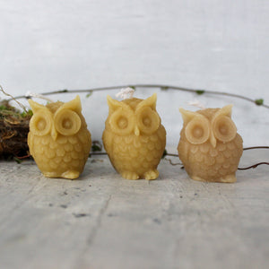 Baby Owl Beeswax Candles - Tribe Castlemaine