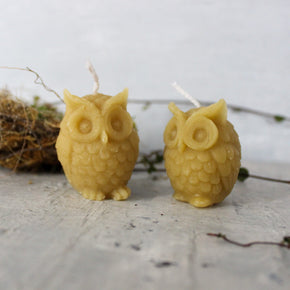 Baby Owl Beeswax Candles - Tribe Castlemaine