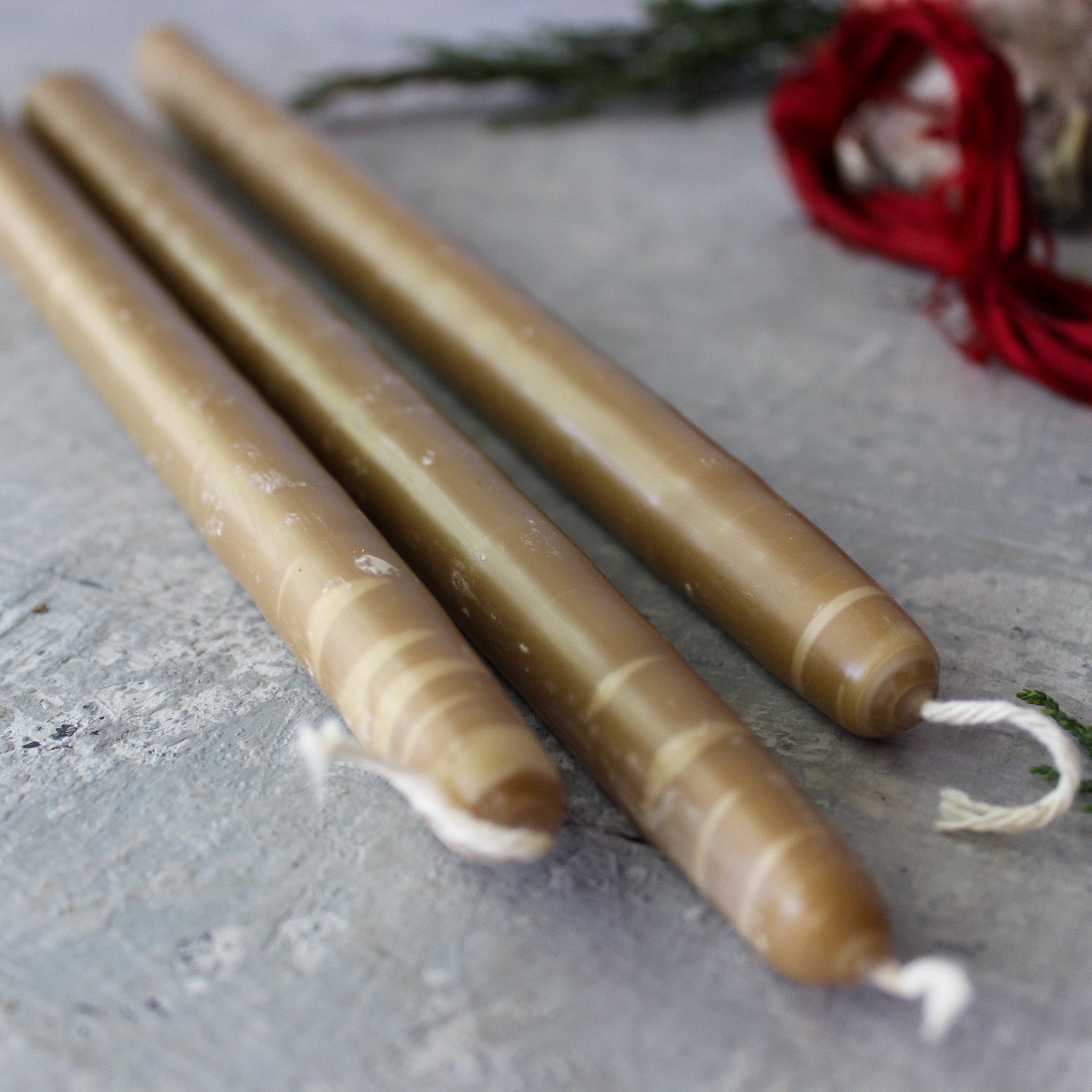 Beeswax Dinner Taper Candles - Tribe Castlemaine