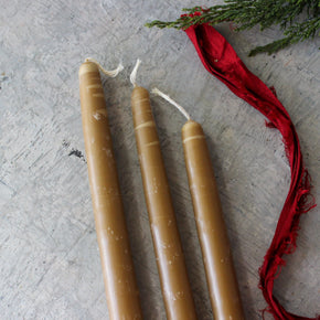 Beeswax Dinner Taper Candles - Tribe Castlemaine