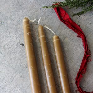 Beeswax Dinner Taper Candles - Tribe Castlemaine