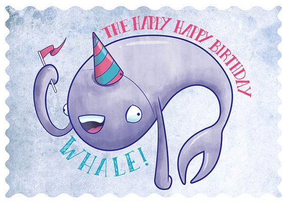 Birthday Whale Greeting Card - Tribe Castlemaine