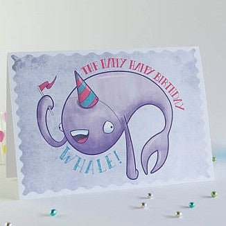 Birthday Whale Greeting Card - Tribe Castlemaine