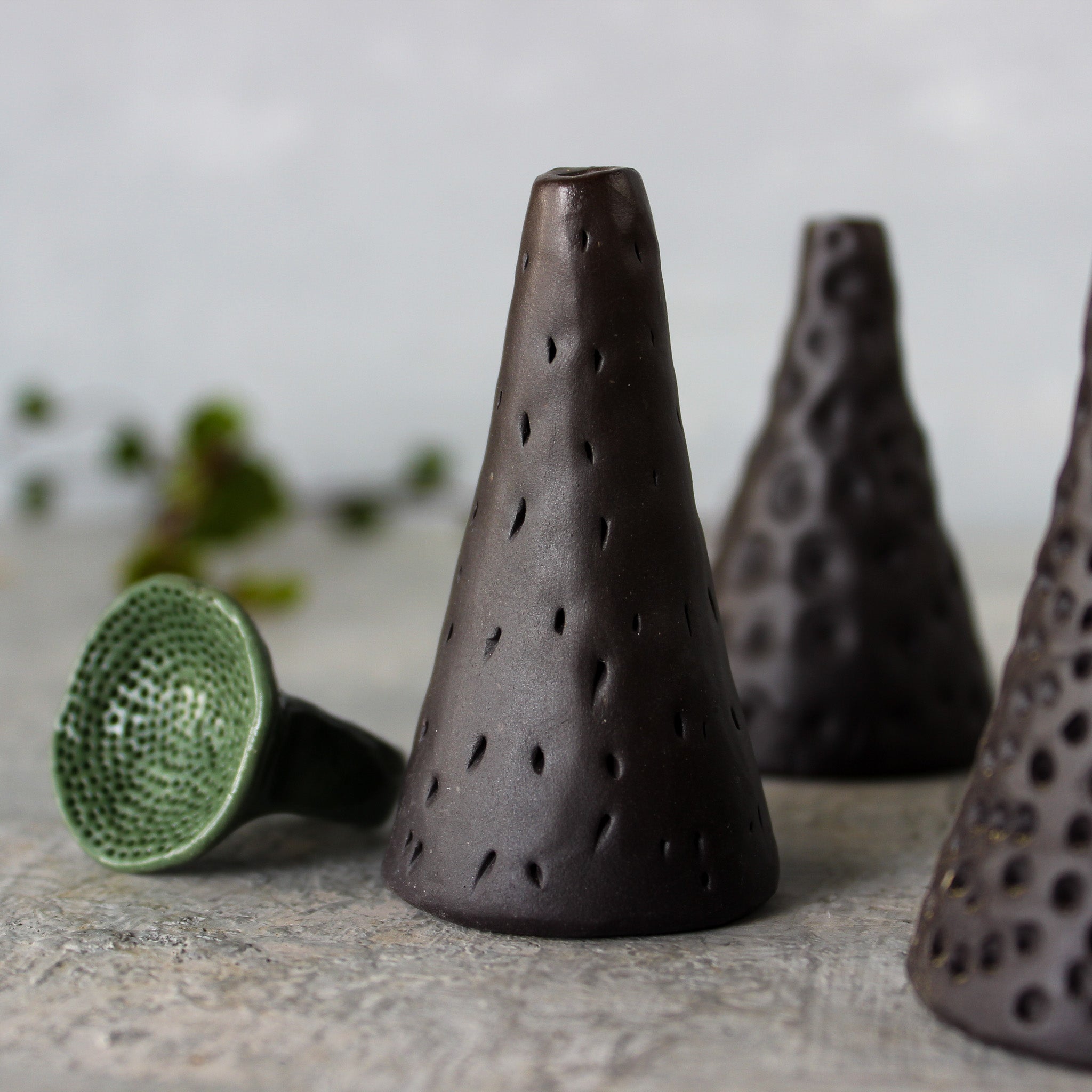 Black Cone Ring Holders - Tribe Castlemaine