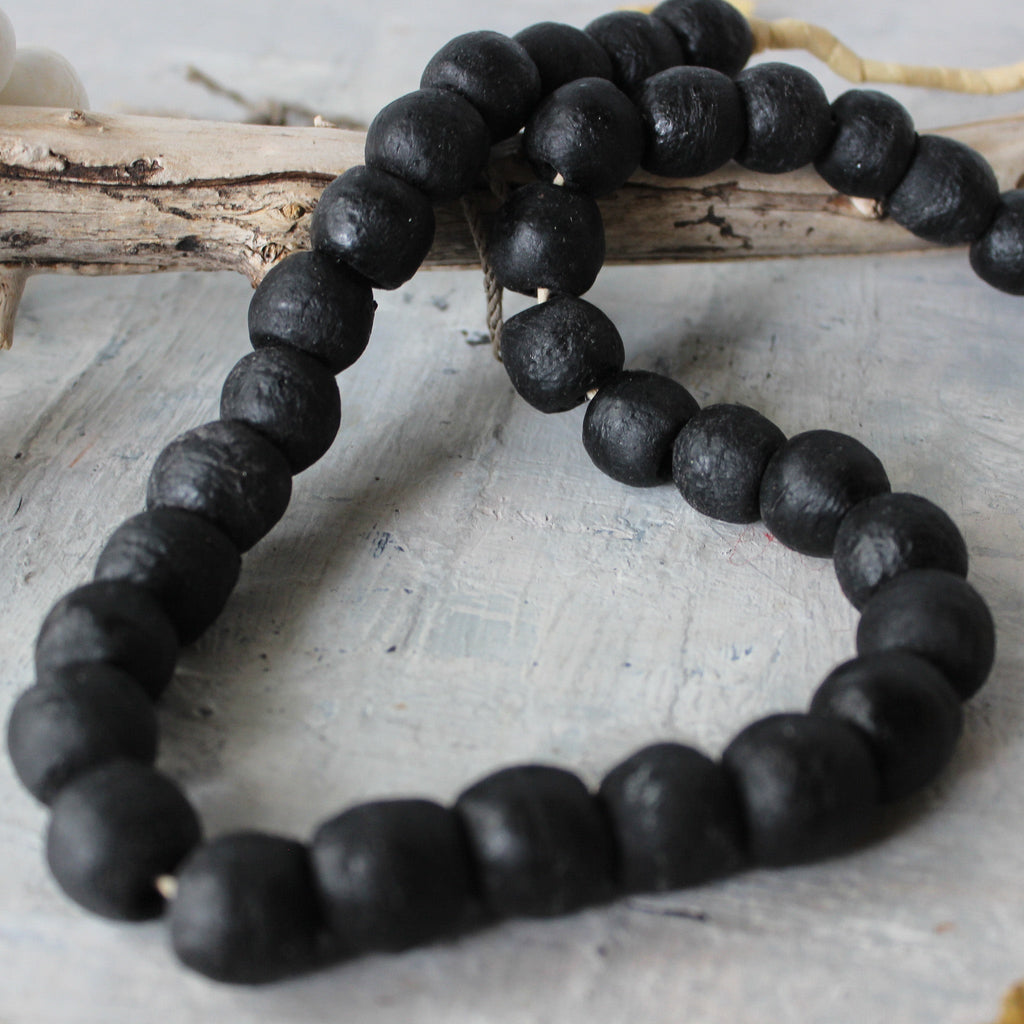 Black Recycled Glass Beads - Tribe Castlemaine