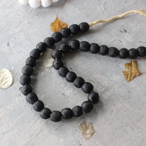 Black Recycled Glass Beads - Tribe Castlemaine