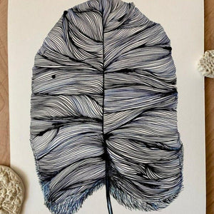 'Blue Feather' Print by Katherine Wheeler - Tribe Castlemaine